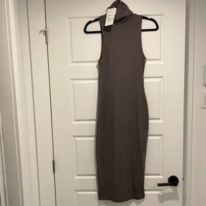 Zara light grey rubbed sleeveless dress